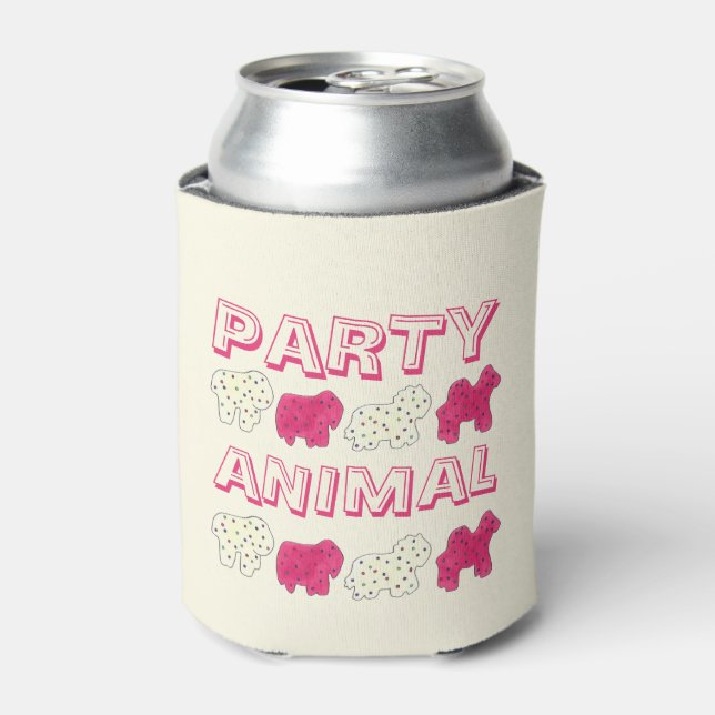 Rafraîchisseur Pour Canette PARTY ANIMAL Crackers Cookies Circus Zoo Anniversa (Can devant)