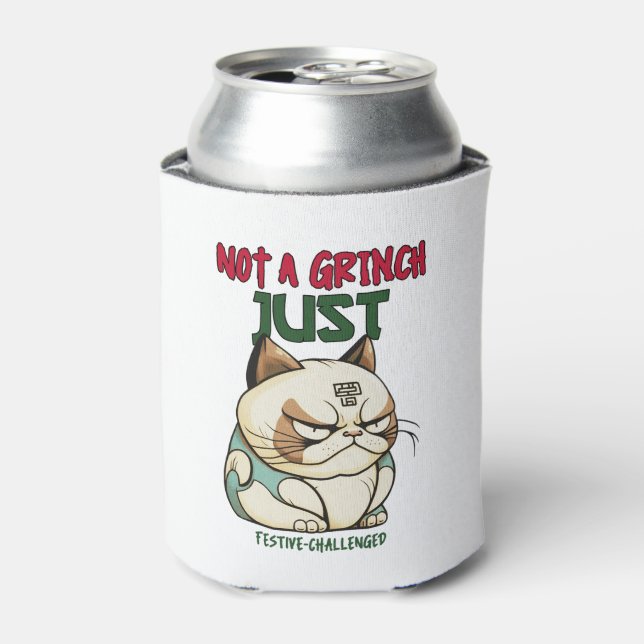 Rafraîchisseur Pour Canette Pas un Grinch juste Festive Challengé Funny Holida (Can devant)