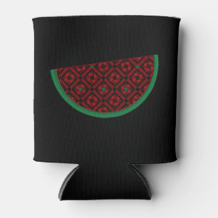 Rafraîchisseur Pour Canette Pastèque de Palestine Broderie tatreez rouge