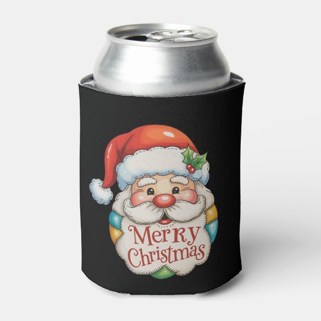 Rafraîchisseur Pour Canette Patchwork Père Noël Joyeux Noël Préppy Noël Noël N (Can devant)