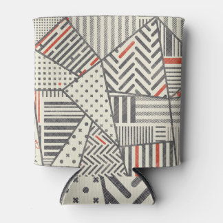 Rafraîchisseur Pour Canette Patchwork rétro : Conception géométrique Abstraite