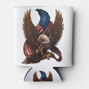 Rafraîchisseur Pour Canette Patriotic American Design With Eagle And Flag