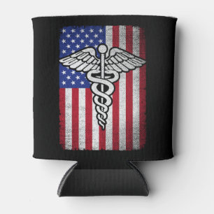 Rafraîchisseur Pour Canette Patriotique RN Infirmière inscrite USA American Fl