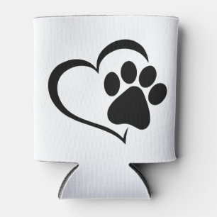 Rafraîchisseur Pour Canette PawPrint et Heart Design