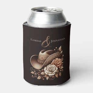Rafraîchisseur Pour Canette Pays Western Cowgirl Casquette avec fleurs