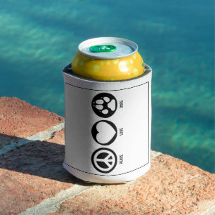 Rafraîchisseur Pour Canette Peace Love Chiens Can Cooler