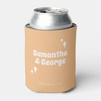 Peach Retro Typographie Mariage Faveurs