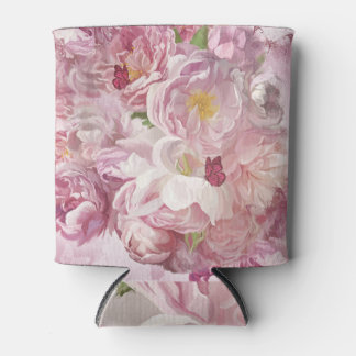 Rafraîchisseur Pour Canette Peinture à l'huile de fleurs roses : Delicate