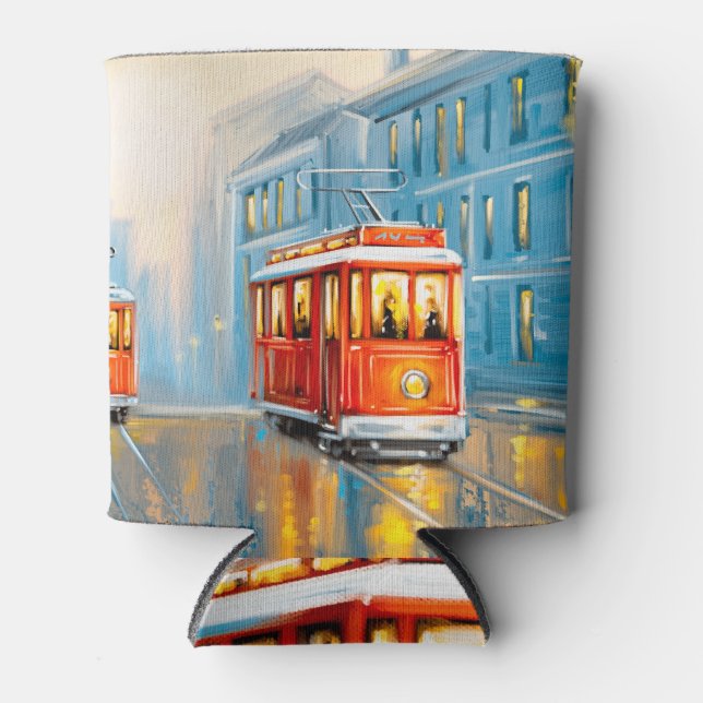 Rafraîchisseur Pour Canette Peinture à l'huile de tramway de la vieille ville (Devant)