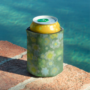 Rafraîchisseur Pour Canette Peinture Abstraite d'aquarelle salée florale