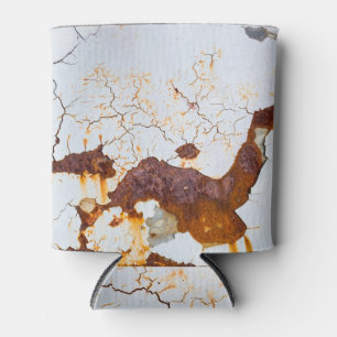 Rafraîchisseur Pour Canette Peinture blanche fêlée, voiture rouillée.