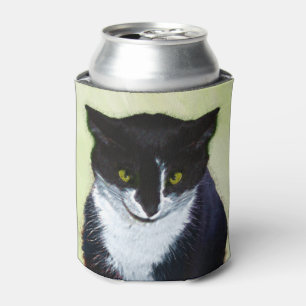 Rafraîchisseur Pour Canette Peinture de chat Tuxedo - Cute Original Cat Art