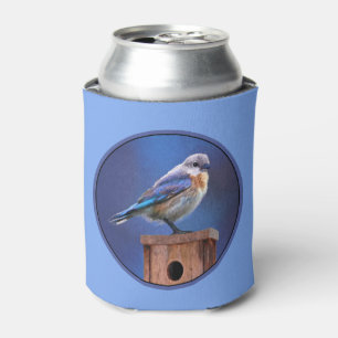 Rafraîchisseur Pour Canette Peinture pour oiseaux bleus (femelle) - Art origin