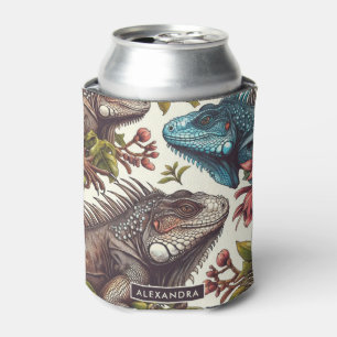 Rafraîchisseur Pour Canette Peinture vintage Iguana sans fil