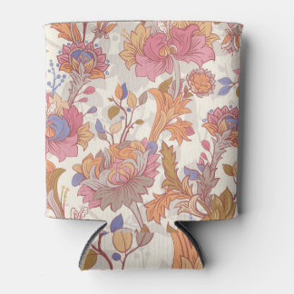 Rafraîchisseur Pour Canette Peonies décoratives : motif floral coloré.