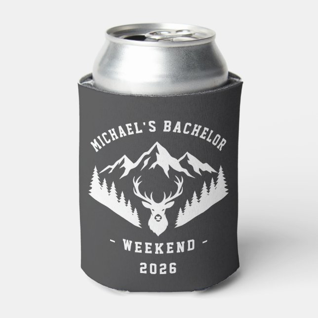 Rafraîchisseur Pour Canette Personalized Bachelor Weekend Mountain (Can devant)