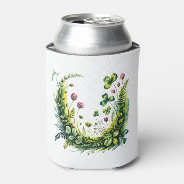Rafraîchisseur Pour Canette Personalized Irish Shamrock Botanical Can Cooler (Can devant)
