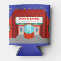 Personnalisable Retro Movie Theater Can Cooler