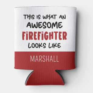 Rafraîchisseur Pour Canette Personnalisé Awesome Firefighter Funny Firefighter