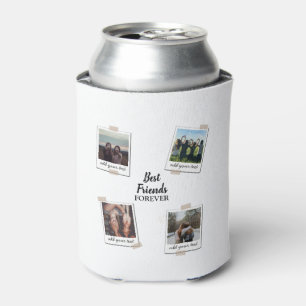 Rafraîchisseur Pour Canette Personnalisé Best Friends 4 Photo Collage personna