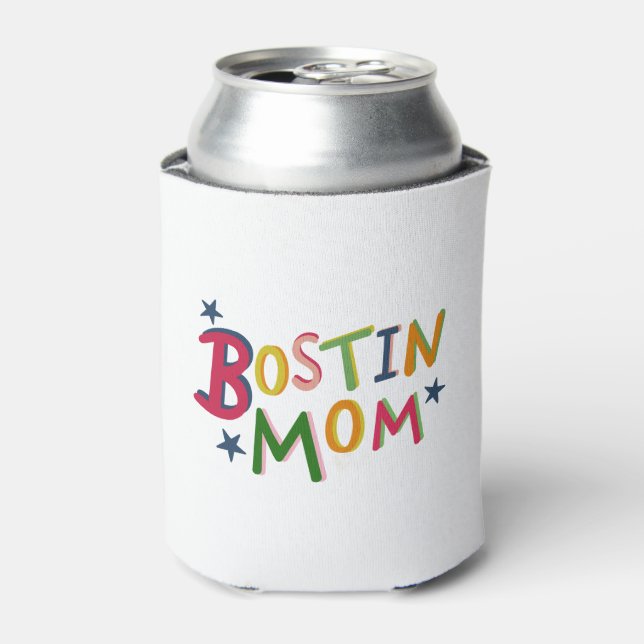 Rafraîchisseur Pour Canette Personnalisé Bostin Maman Black Pays peut refroidi (Can devant)