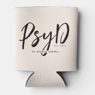 Rafraîchisseur Pour Canette Personnalisé Elegant PsyD Docteur en Psychologie