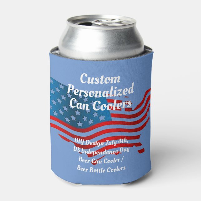 Rafraîchisseur Pour Canette Personnalisé Juillet 4 Juillet La bière peut refro (Can devant)