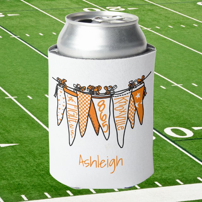 Rafraîchisseur Pour Canette Personnalisé Knoxville Orange & White Pennant (Créateur téléchargé)