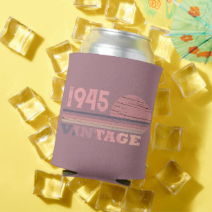 Rafraîchisseur Pour Canette Personnalisé quatre-vingts vintage fête du 80e ann