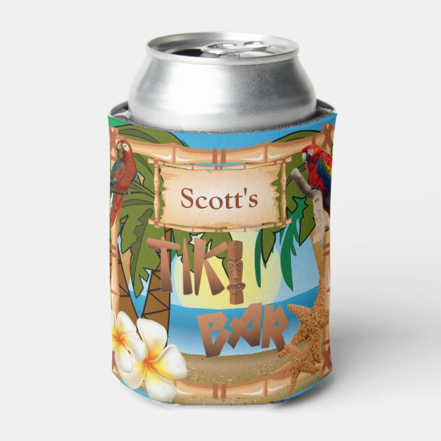 Rafraîchisseur Pour Canette Personnaliser Tiki Bar Party (Can devant)