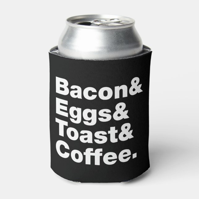 Rafraîchisseur Pour Canette Petit-déjeuner (Bacon & oeufs & Toast & Coffee.) C (Can devant)