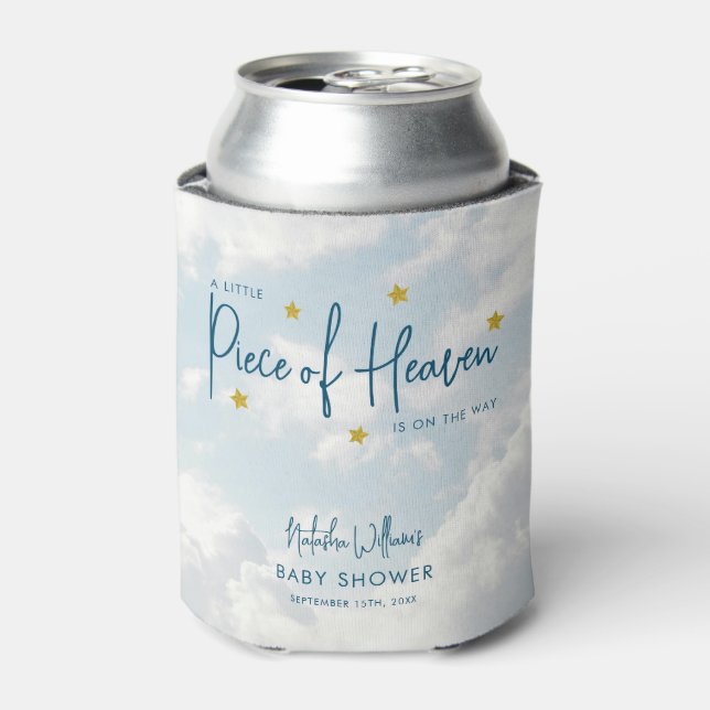 Rafraîchisseur Pour Canette Petit morceau de ciel Baby shower bleu ciel (Can devant)