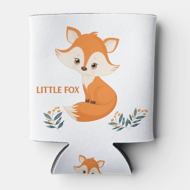 Rafraîchisseur Pour Canette Petit Renard, mignon animal boisé, peut refroidir (Devant)
