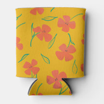 Peut refroidir avec des fleurs rouge-orange brilla