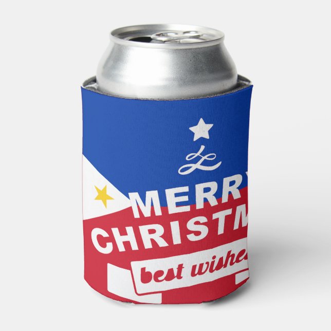 Rafraîchisseur Pour Canette Philippine Flag Christmas : Joyeux Noël & Meilleur (Can devant)