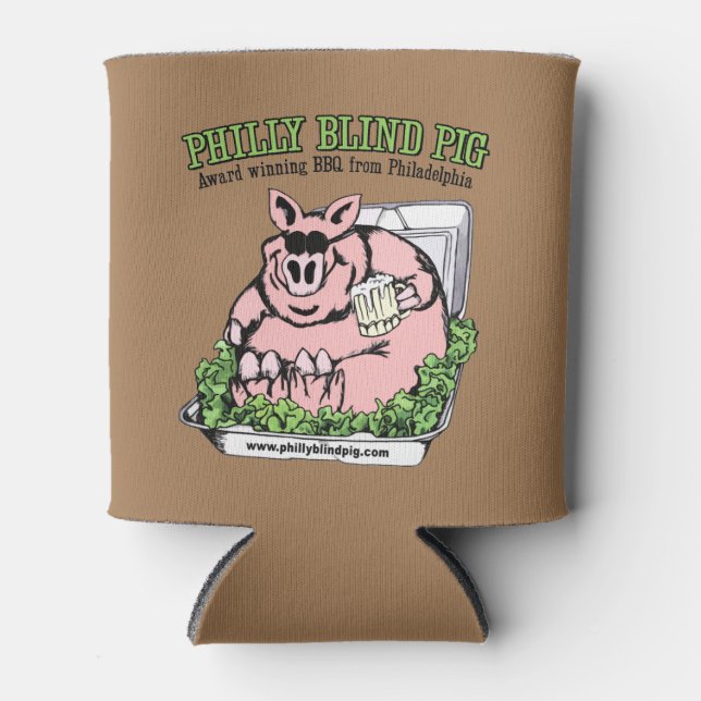 Rafraîchisseur Pour Canette Philly Blind Pig BBQ (Devant)