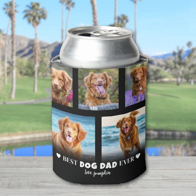 Rafraîchisseur Pour Canette Photo de chien papa animal de compagnie (Dog Dad Pet Photo Can Cooler)
