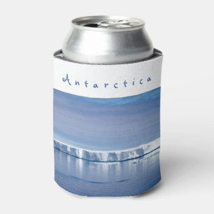 Rafraîchisseur Pour Canette Photo paysage de l'iceberg Antarctique avec texte