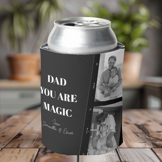 Rafraîchisseur Pour Canette Photo personnalisée 'Papa, tu es magique' Deux Pèr (Créateur téléchargé)