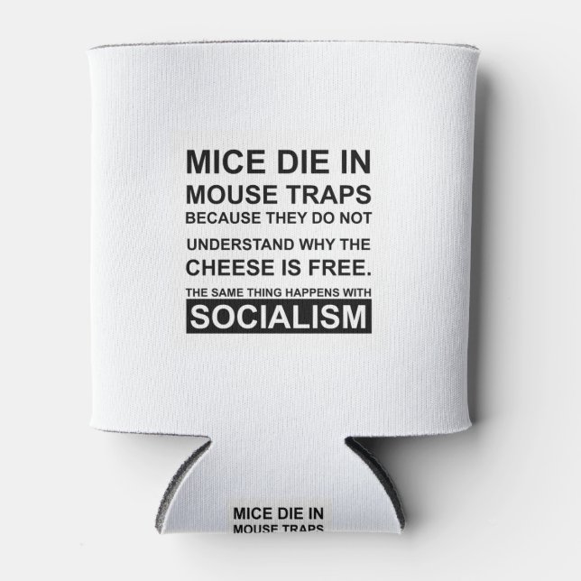 Rafraîchisseur Pour Canette Pièges à souris avec fromage gratuit AKA Socialism (Devant)