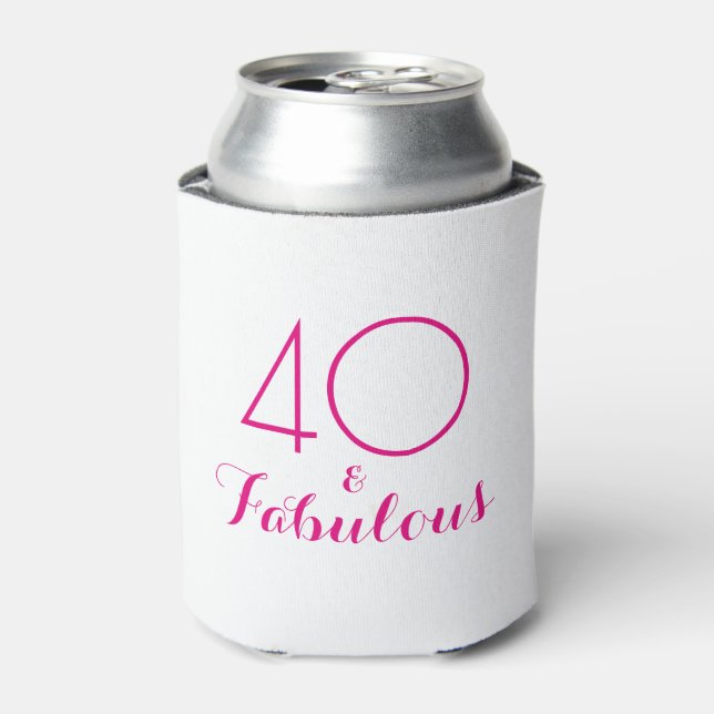 Rafraîchisseur Pour Canette Pink 40 et fabuleux cadeau d'anniversaire Can Cool (Can devant)