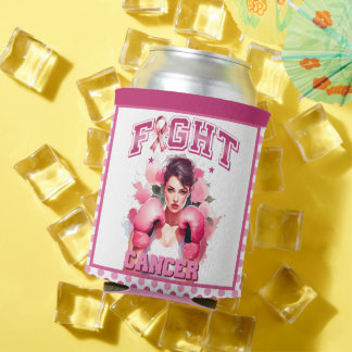 Rafraîchisseur Pour Canette Pink and Pretty Floral Breast Cancer