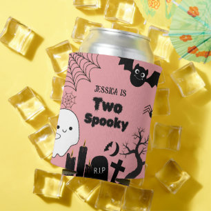 Rafraîchisseur Pour Canette Pink Halloween deux éffrayant deuxième fête d'anni