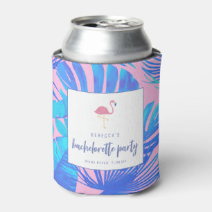 Rafraîchisseur Pour Canette Pink Tropical Flamant rose Beach Bachelorette Part