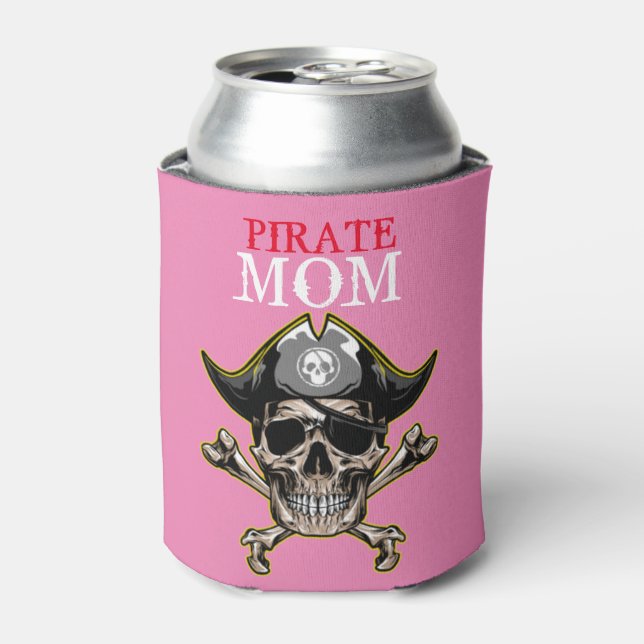 RAFRAÎCHISSEUR  POUR CANETTE PIRATE SKULL MOM CROSS BONNES (Can devant)