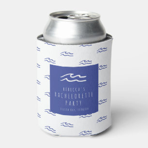 Rafraîchisseur Pour Canette Plage Bachelorette Bleu Vague Can Cooler