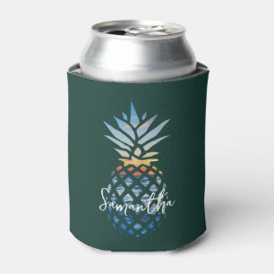 Rafraîchisseur Pour Canette Plage Coucher de Soleil Tropical Ananas Personnali