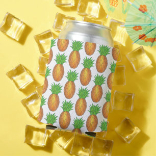 Rafraîchisseur Pour Canette Plage d'ananas tropicale Hawaiian Island Imprimer