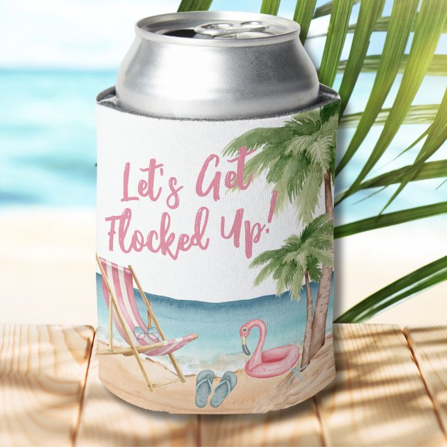 Rafraîchisseur Pour Canette Plage Tropicale Drôle d'Été (Funny Bachelorette Beach Can Cooler)