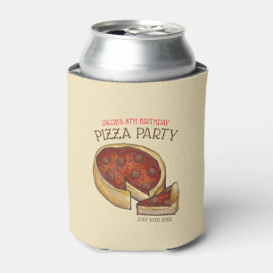 Rafraîchisseur Pour Canette Plat profond Pepperoni Pizza Pie fête d'anniversai